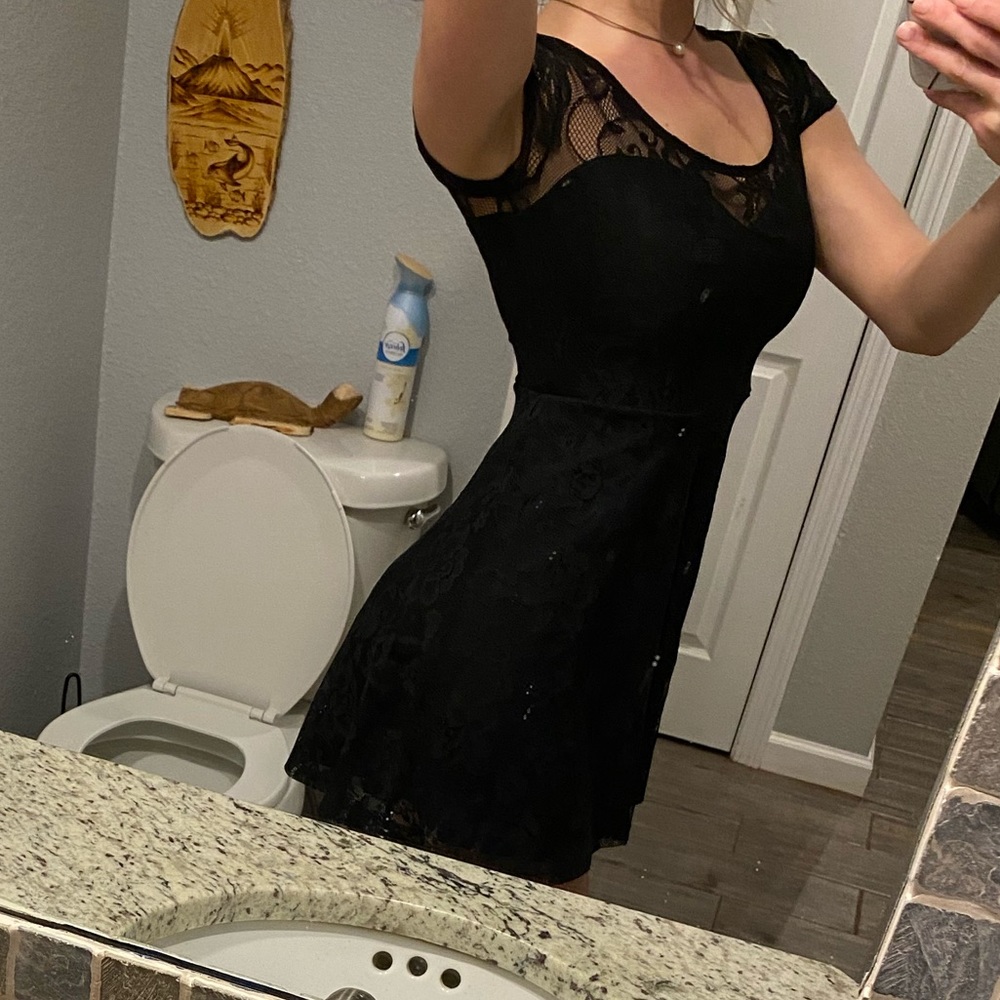 Little black lace dress